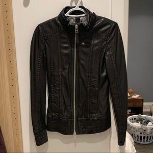 Black leather jacket